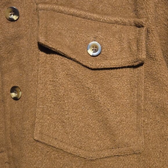 Vintage 90s a.n.a Brown Wool Blend Shacket Size XXL (fits like Men's M/L) - Picture 3 of 9
